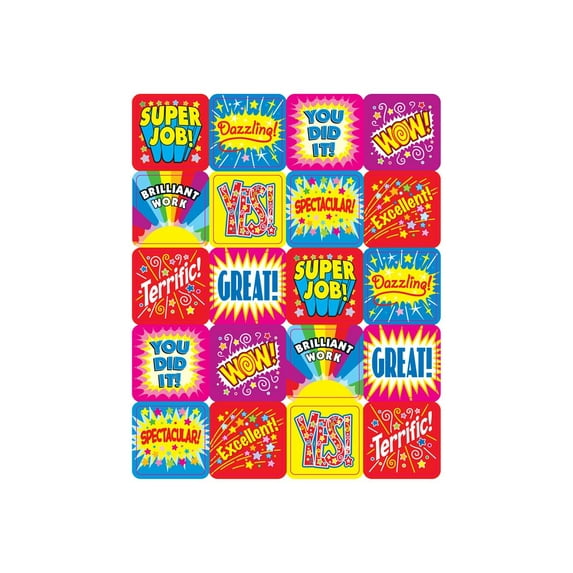 Positive Words Motivational Stickers, Pack of 120