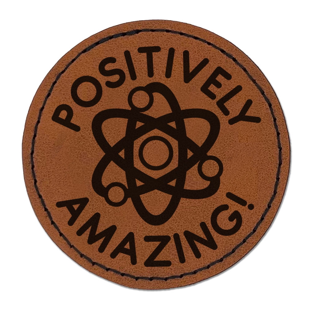 Positively Amazing Atom Electron Science School Round Iron-On Engraved ...