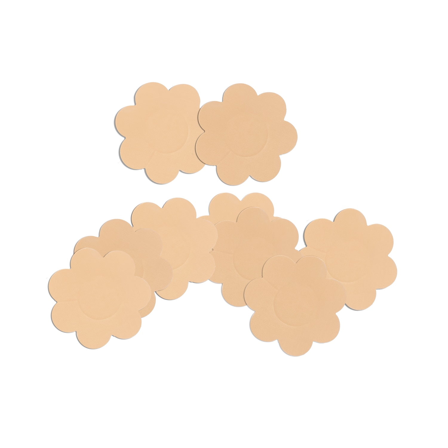 Positively BRA+ZEN 6-Pair Pack Single Use Satin-Like Breast Petal Adhesive Nipple Covers, One Size