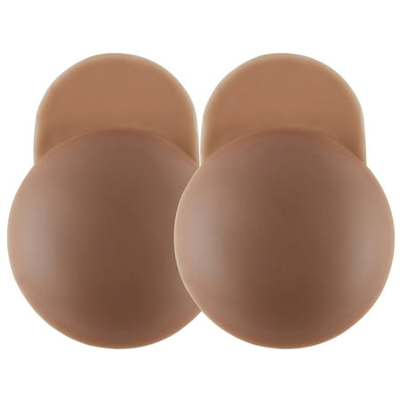 Positively BRA+ZEN Reusable 100% Silicone Breast Stick-on Adhesive Nipple Cover Pasties with Lift Tab