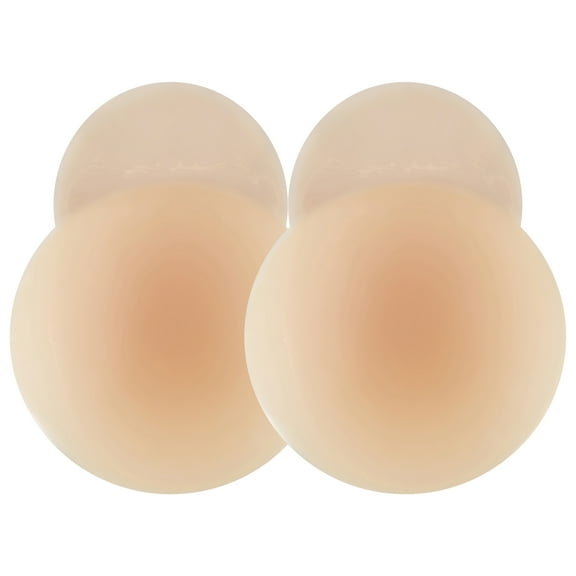 Positively BRA+ZEN Reusable 100% Silicone Breast Stick-on Adhesive Nipple Cover Pasties with Lift Tab