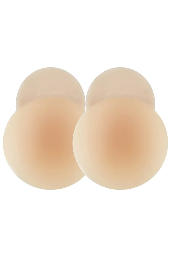 Reusable 100% Silicone Breast Stick-on Adhesive Nipple Cover Pasties with Lift Tab