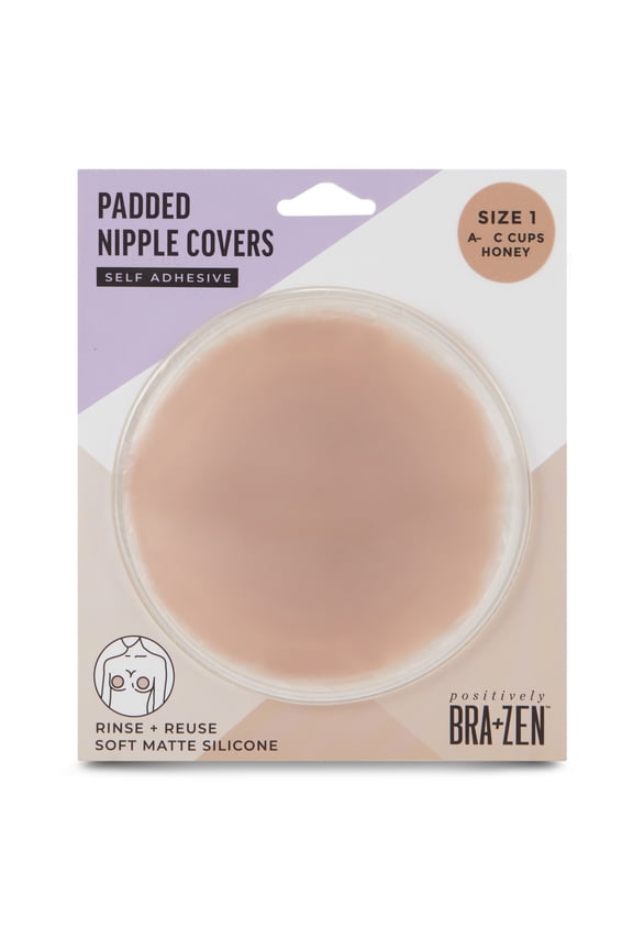 Reusable Silicone Padded Adhesive Nipple Covers Pasties, Cup Size A-C