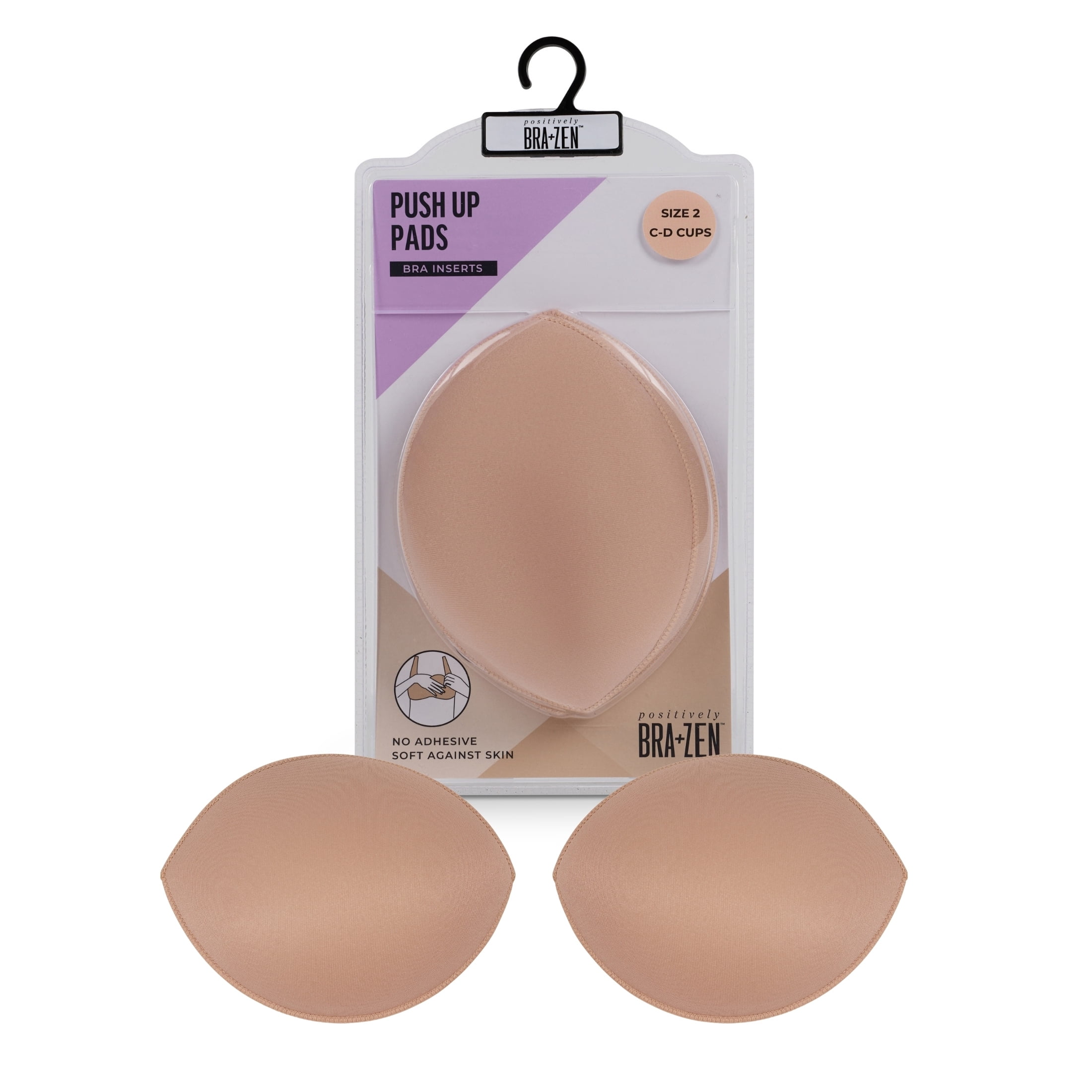 Positively BRA+ZEN Women's Push-Up Pad Insert for Bra Cup Size C/D