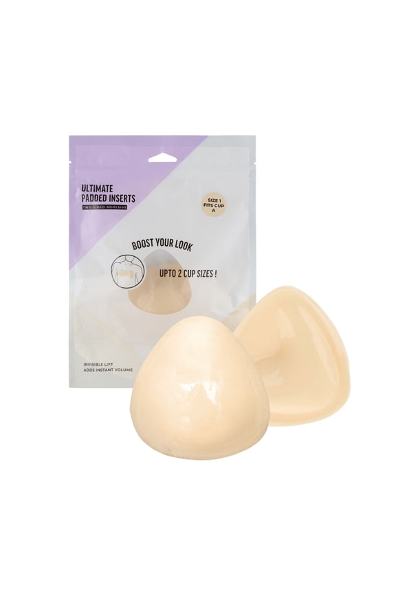 Women's Padded Inserts with Double-Sided Adhesive for Bra Cup Size A-D