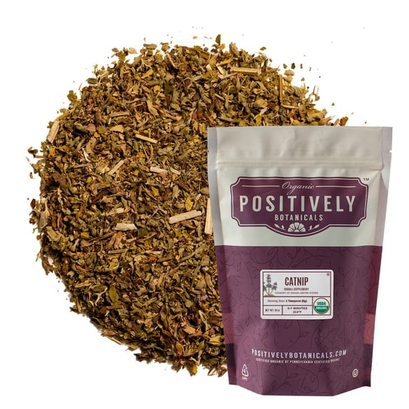 Positively Botanicals Organic Catnip - Loose Leaf Botanical, 1 lb bag