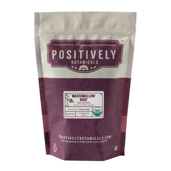 Positively Botanicals  Organic Marshmallow Root - Loose Leaf Botanical, 1 lb bag