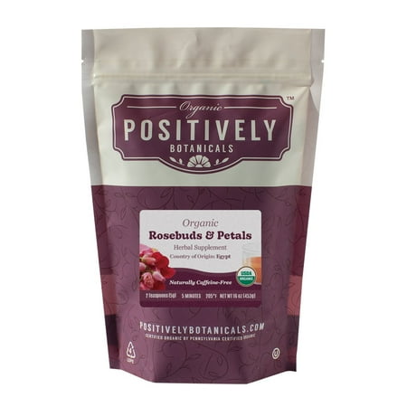 Positively Botanicals Organic Rosebuds and Petals - Loose Leaf Botanical, 1 lb bag