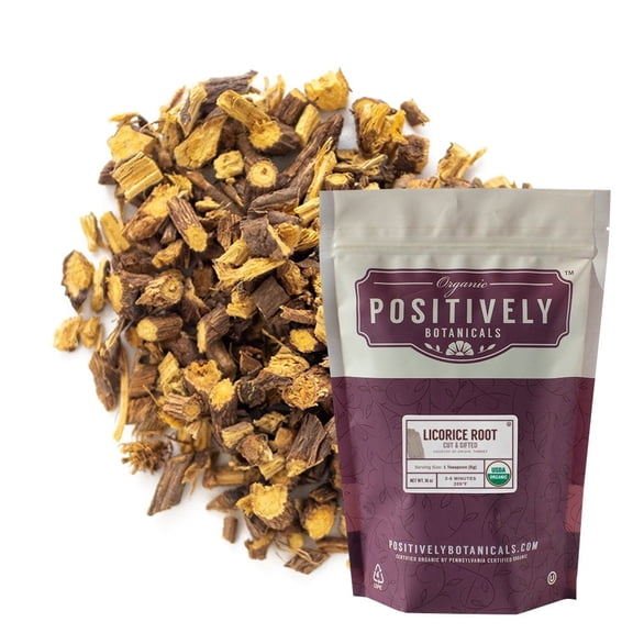 Positively Botanicals Organic Licorice Root - Loose Leaf Botanical, 1 lb bag