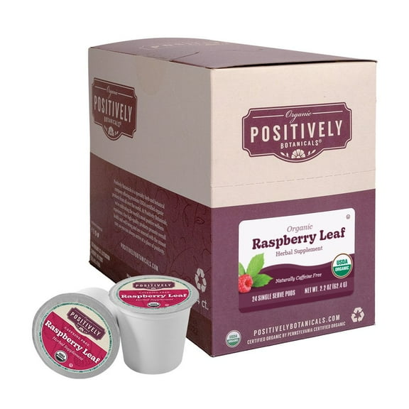Positively Botanicals Organic Raspberry Leaf, 24 K-cup Compatible Tea Pods