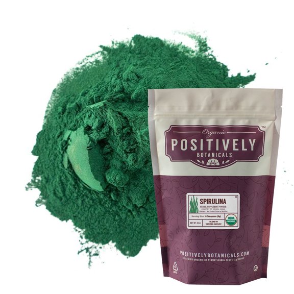 Positively Botanicals  Organic Spirulina - Botanical Powder, 1 lb bag