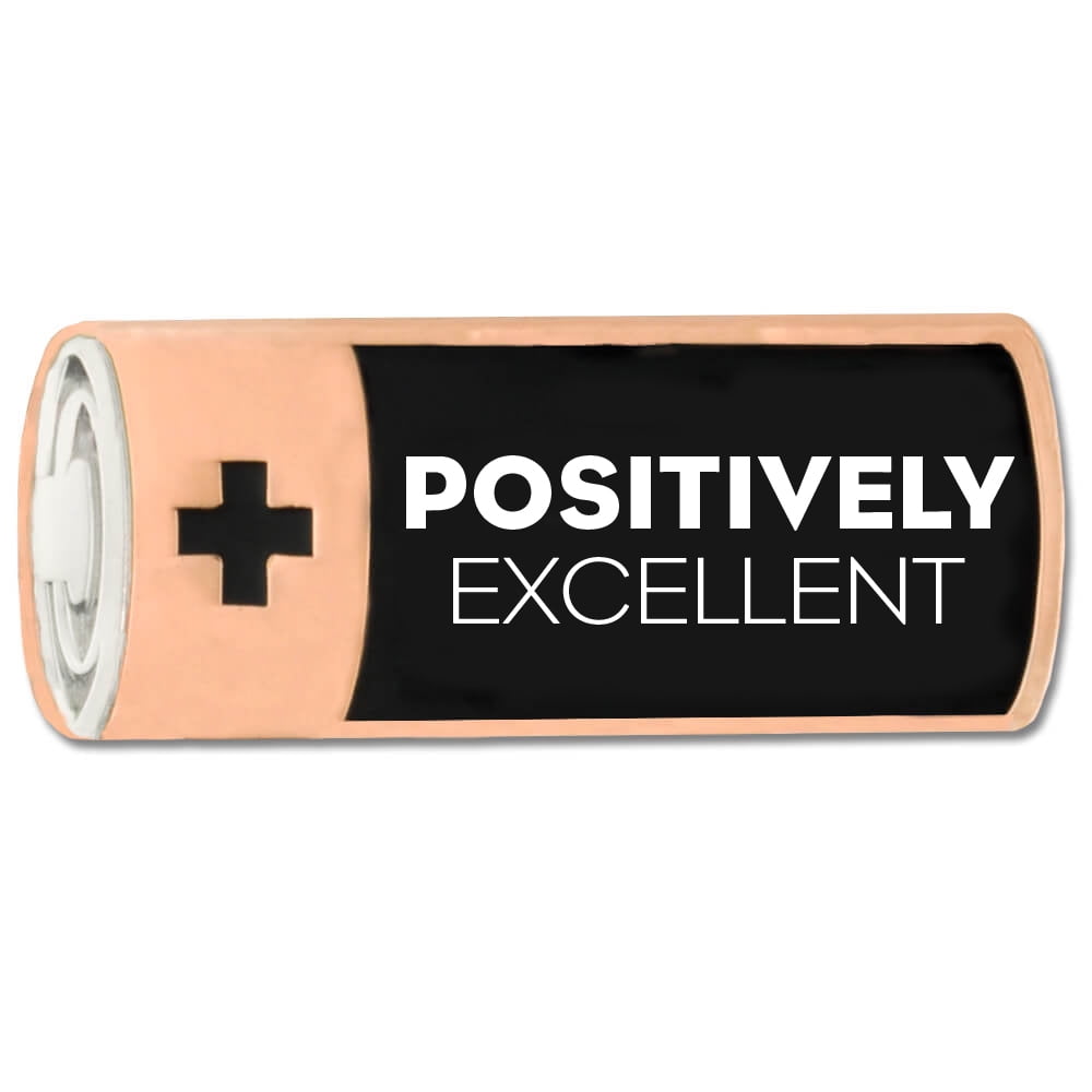 Impressive Pin Positively Excellent Motivational Recognition Enamel Lapel Pin ...