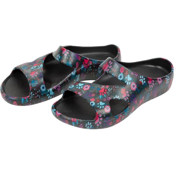 Positively Inspired Slide Sandals Ultra Lightweight Cushioned EVA Soles Easy Slip On Durable Quick Dry Beach Sandal