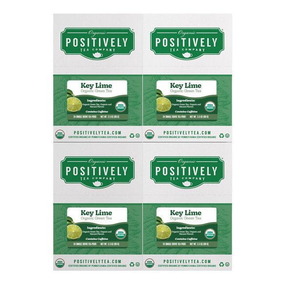 Positively Tea / CLASSIC PODS / GRN / Key Lime / 96 CT 4 Boxes