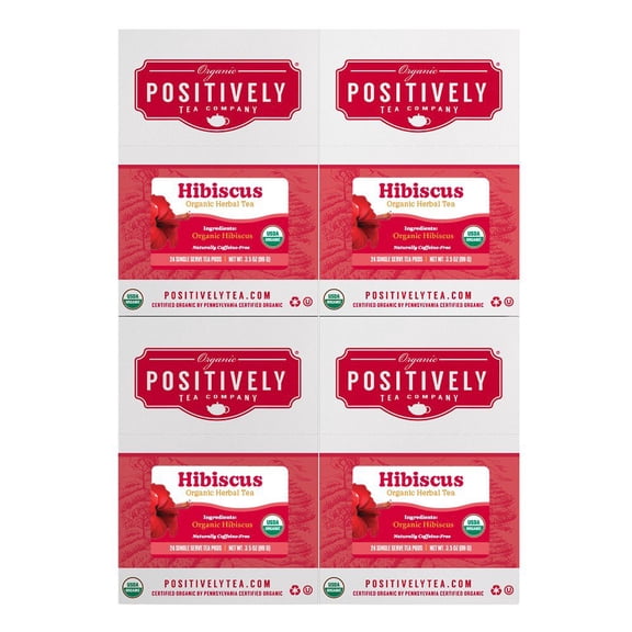 Positively Tea / CLASSIC PODS / HRB / Hibiscus / 96 CT 4 Boxes