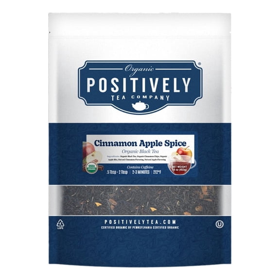 Positively Tea's Organic Cinnamon Apple Spice Black Tea, Loose Leaf, 1 Pound Bag