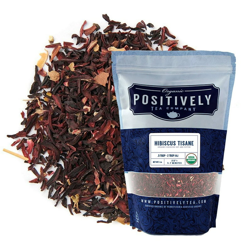 Floral Hibiscus Mint Tea Loose Leaves Caffeine Free Herbal Detox