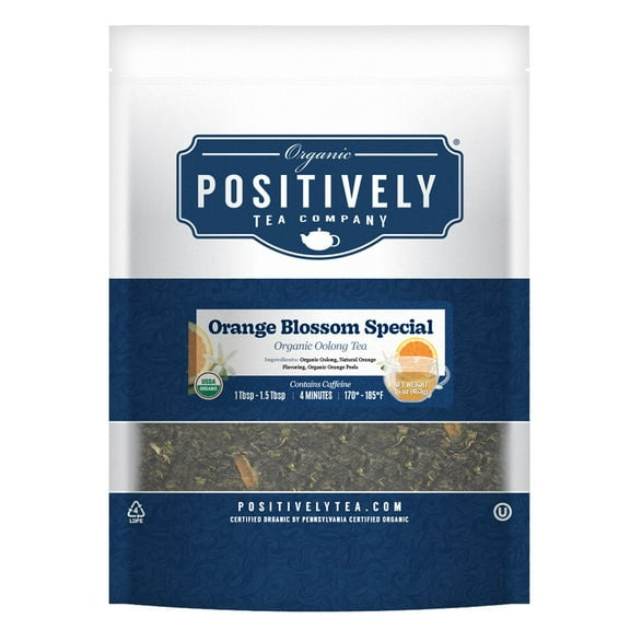 Positively Tea's Organic Orange Blossom Oolong Tea, Loose Leaf, 1 Pound Bag