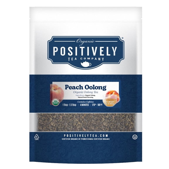 Positively Tea's Organic Peach Oolong Tea, Loose Leaf, 1 Pound Bag