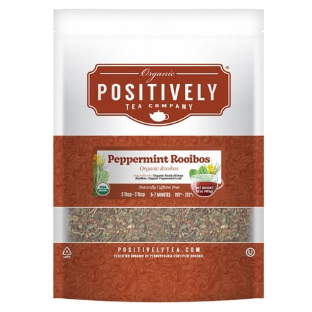 Positively Tea's Organic Peppermint Rooibos Tea, Loose Leaf, 1 Pound Bag