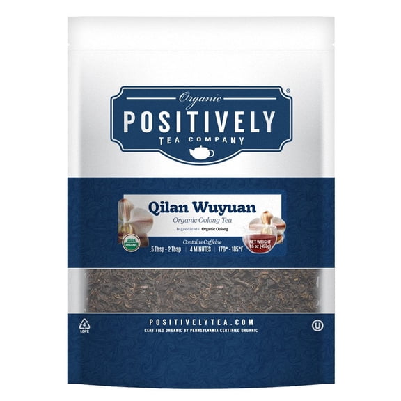 Positively Tea's Organic Qilan Wuyuan Oolong Tea, Loose Leaf, 1 Pound Bag