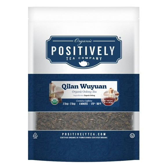 Positively Tea's Organic Qilan Wuyuan Oolong Tea, Loose Leaf, 1 Pound Bag