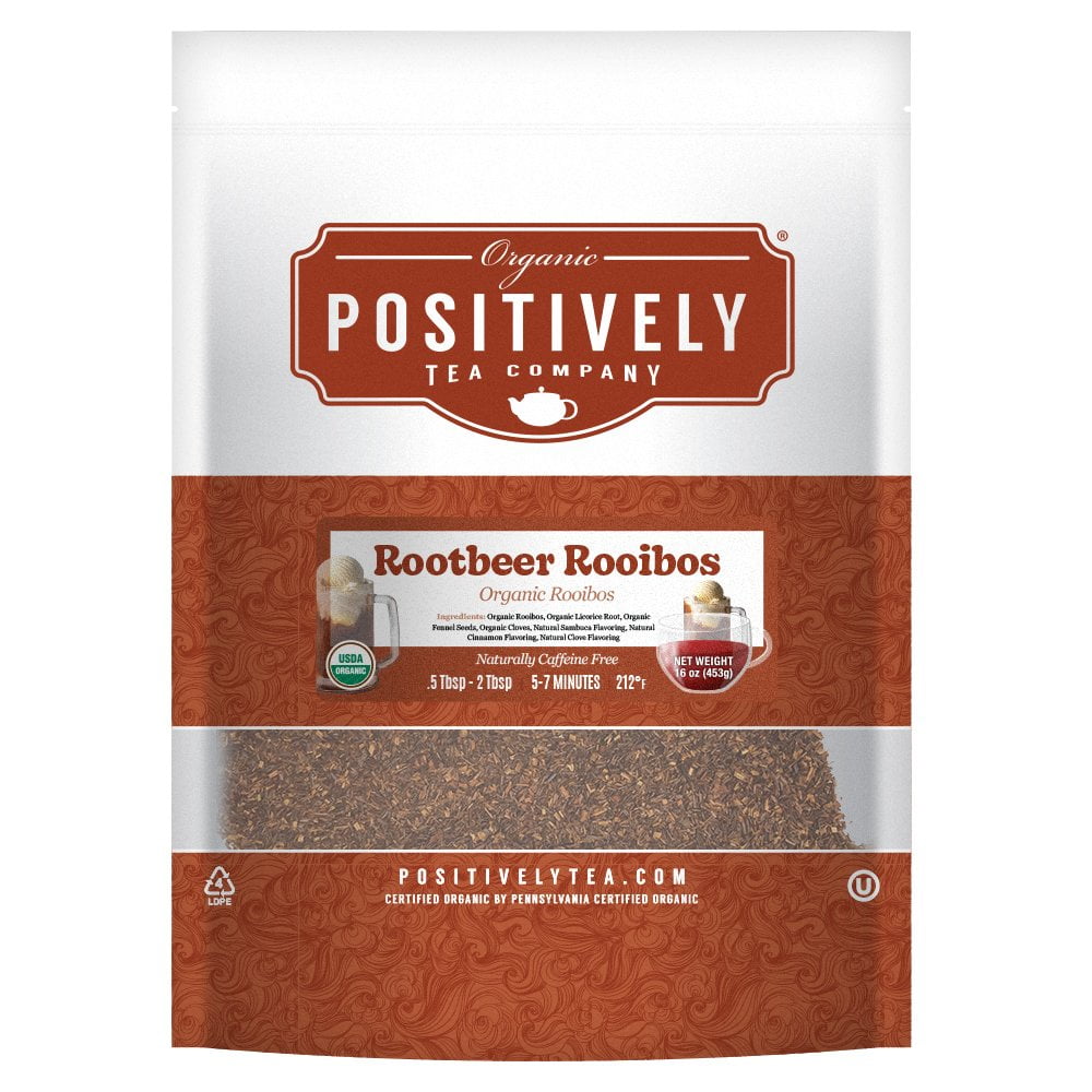 Positively Tea's Organic Root Beer Rooibos Tea, Loose Leaf, 1 Pound Bag ...