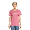 thumbnail image 1 of PositiviTees Women's Fall Graphic T-Shirt, Seasonal Short Sleeve Tee Blessed Grandma, Sizes S-3XL, 1 of 5