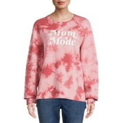 Positivitees Women's Burnout Graphic Fleece Sweatshirt
