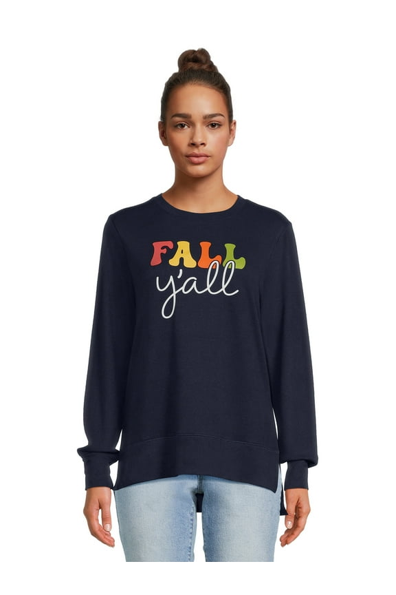 Women's Fall Graphic Tee, Long Sleeve T-Shirt Fall Y'all, Sizes S-3XL