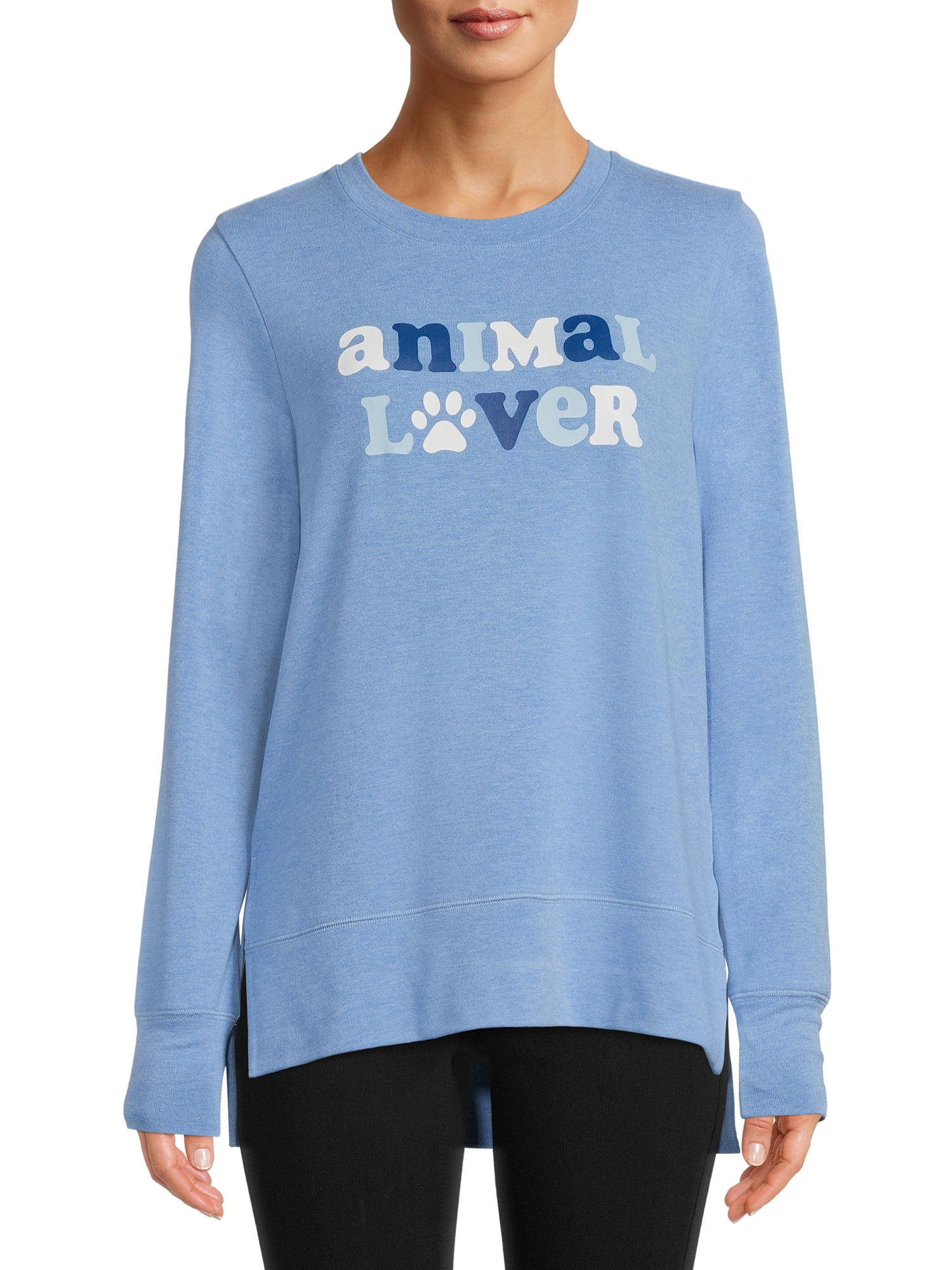 Positivitees Women's Long Sleeve Hacci Graphic Tops