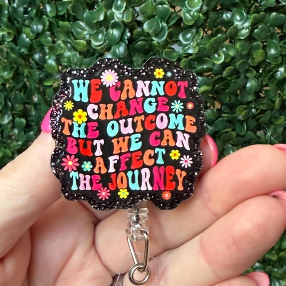 Positivity Badge Reel, Inspirational ID Holder