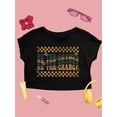 thumbnail image 1 of Positivity Be The Change Crop Tee Women's -SelectDesign Designs, 1 of 4