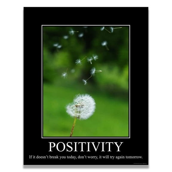 Positivity Demotivational Poster Snarky Ironic Funny Sarcastic Office Wall Decor Art Print