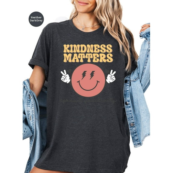 Positivity & Peace Tee in Sunset Pink or Mustard All Size S-5Xl