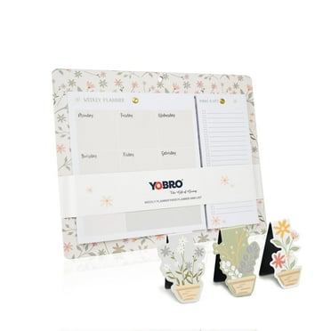 Positivity Weekly Planner Note Pad with Magnetic Bookmarks, Tear-off 54 Sheets, Multi-fuctional To Do List Notepad for School, Undated Desktop Planning Pad for Office, Task Organizer for Home,Beige