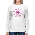 thumbnail image 1 of Positivity With Groovy Flower Sweatshirt Women -Image by Shutterstock, Female Large, 1 of 4