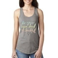 thumbnail image 1 of Positivity saying Pop Culture Ladies Racerback Tank Top, Heather Grey, Large, 1 of 3
