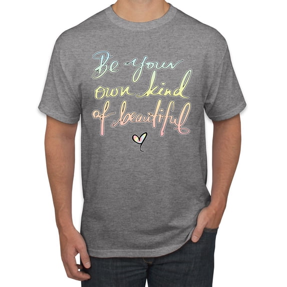 Positivity saying Pop Culture Men's Graphic T-Shirt, Heather Grey, Small
