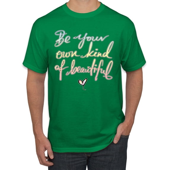 Positivity saying Pop Culture Men's Graphic T-Shirt, Kelly, Small