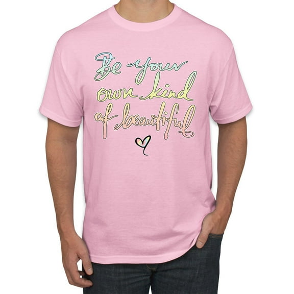 Positivity saying Pop Culture Men's Graphic T-Shirt, Light Pink, Medium