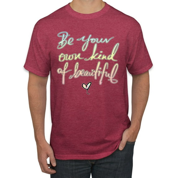 Positivity saying Pop Culture Men's Graphic T-Shirt, Vintage Heather Red, Small