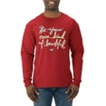 thumbnail image 1 of Positivity saying Pop Culture Mens Long Sleeve Shirt, Red, Large, 1 of 3