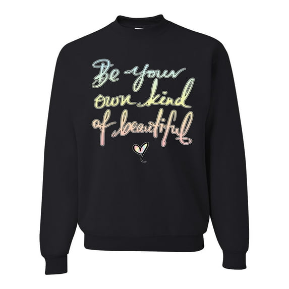 Positivity saying Pop Culture Unisex Crewneck Graphic Sweatshirt, Black, Small