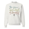 thumbnail image 1 of Positivity saying Pop Culture Unisex Crewneck Graphic Sweatshirt, White, 2XL, 1 of 3