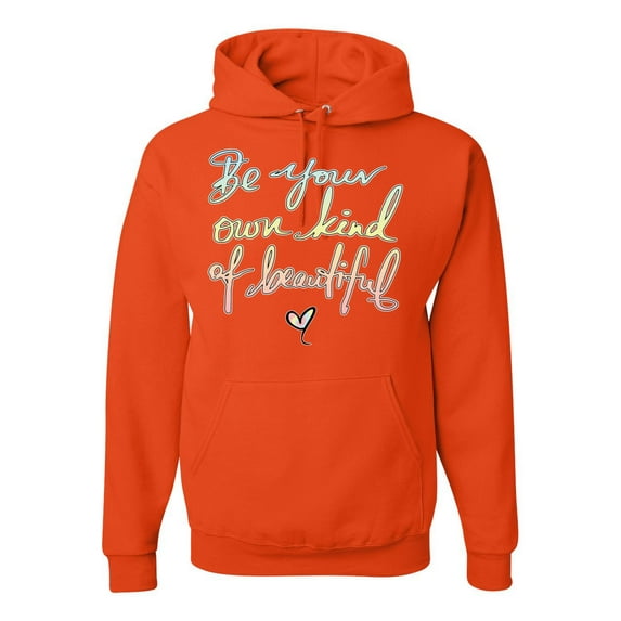 Positivity saying Pop Culture Unisex Graphic Hoodie Sweatshirt, Orange, Large