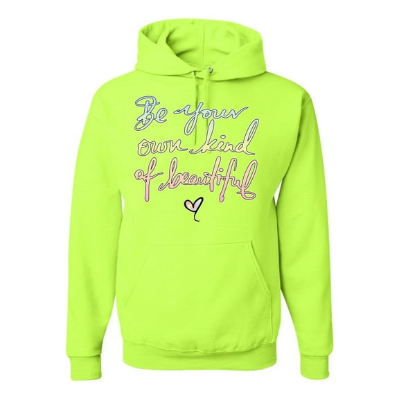 Positivity saying Pop Culture Unisex Graphic Hoodie Sweatshirt, Safety Green, X-Large