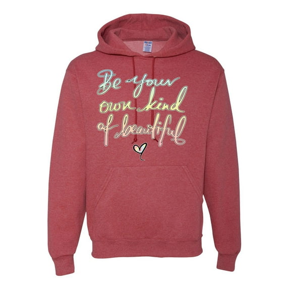 Positivity saying Pop Culture Unisex Graphic Hoodie Sweatshirt, Vintage Heather Red, X-Large