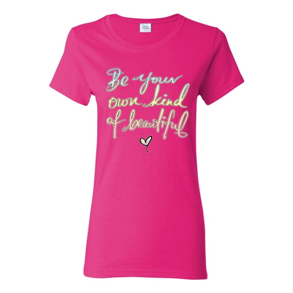 Positivity saying Pop Culture Womens Graphic T-Shirt, Fuschia, Medium