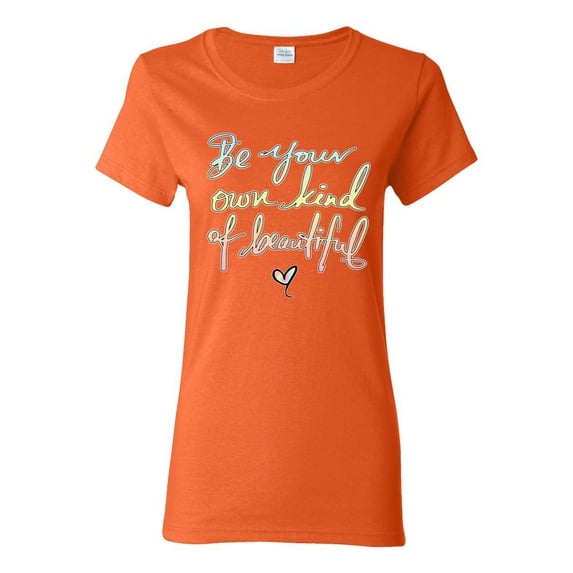 Positivity saying Pop Culture Womens Graphic T-Shirt, Orange, 3XL